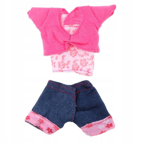 Spielset-Outfit für Puppen mit Mantel und Jeansshorts, Größe 28–30 cm