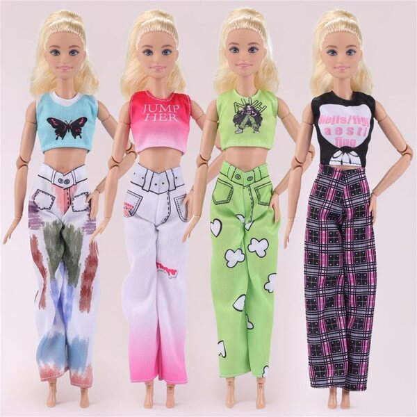 Lässige Sommerkleidung für 30-cm-Puppen – 1/6-BJD-Oberteil und Hosen-Set