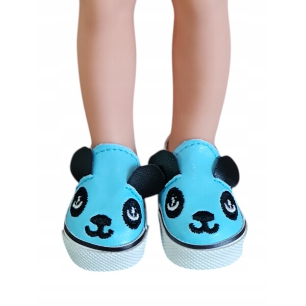 Buciki panda blu per bambola Paola Reina 32 cm, accessori nuovi e regalo ideale