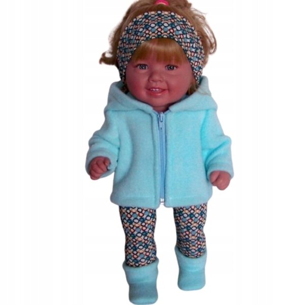 47 cm Ubranka ciuszki dla lalek 4w1 kurteczka legginsy butki opaska