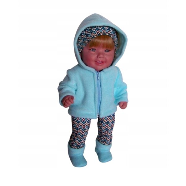 47 cm Ubranka ciuszki dla lalek 4w1 kurteczka legginsy butki opaska