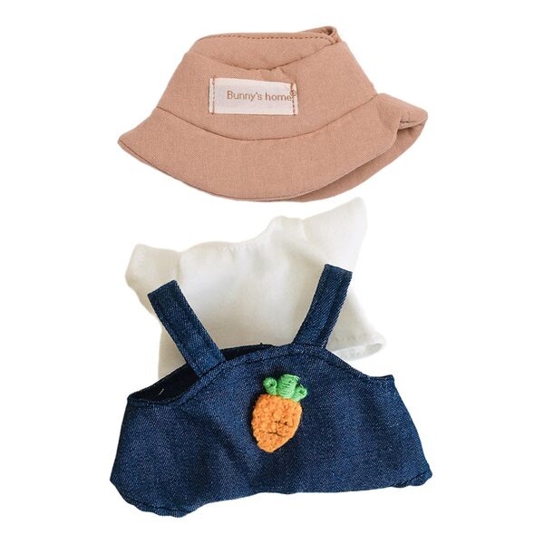 Stoffkleidung für 17-cm-Puppen mit weicher Hose, T-Shirt und Mütze