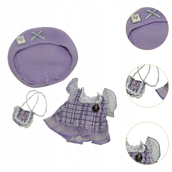 Set di abiti colorati in tessuto per bambole 20 cm, completo con cappuccio