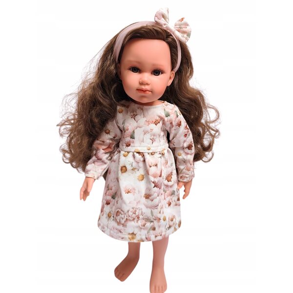 Kleidungsset für eine 42 cm große spanische Puppe mit Kleid und Stirnband, hergestellt in Polen