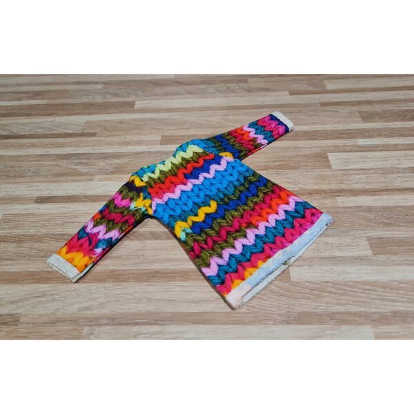 Tunikakleid für Paola Reina Puppen 32 cm, farbiges Strickkleid