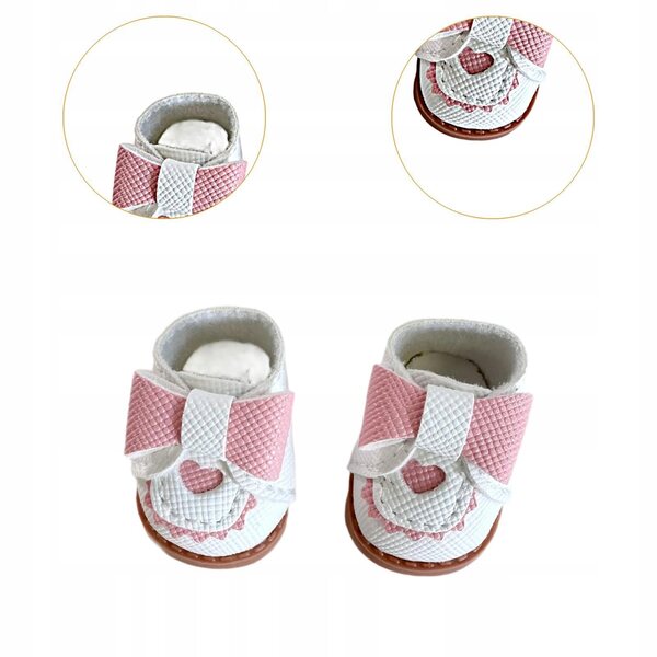 Bucini per bambole in pelle PU morbida per bambole da 17 cm, colore bianco