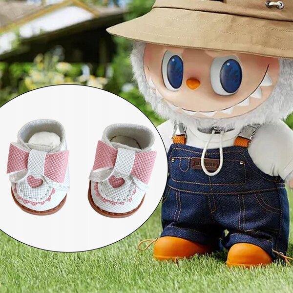 Bucini per bambole in pelle PU morbida per bambole da 17 cm, colore bianco