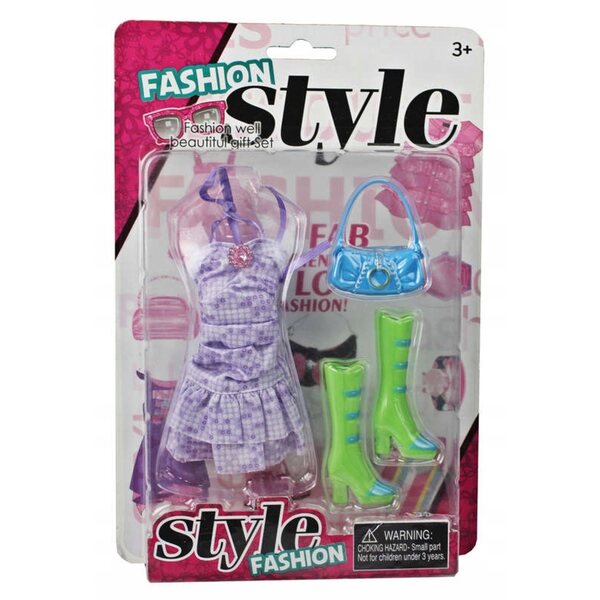 CE-zertifizierte schwedische Puppenkleidung mit Kleid, Schuhen und Tasche