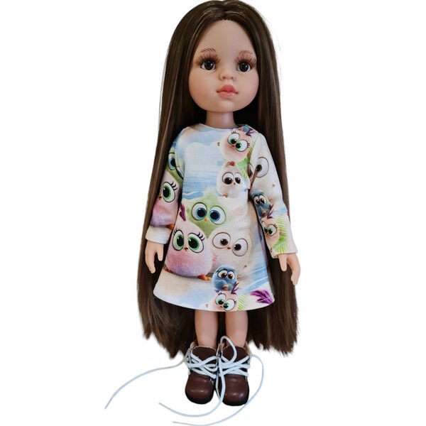 Kleid für Paola Reina 32 cm Puppe mit langen Ärmeln aus farbigem Stoff