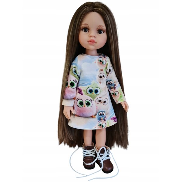 Kleid für Paola Reina 32 cm Puppe mit langen Ärmeln aus farbigem Stoff