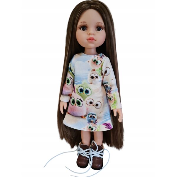 Kleid für Paola Reina 32 cm Puppe mit langen Ärmeln aus farbigem Stoff