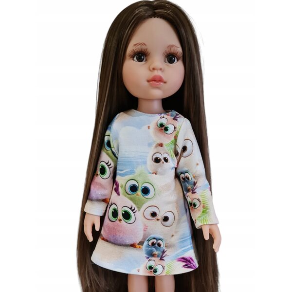 Kleid für Paola Reina 32 cm Puppe mit langen Ärmeln aus farbigem Stoff