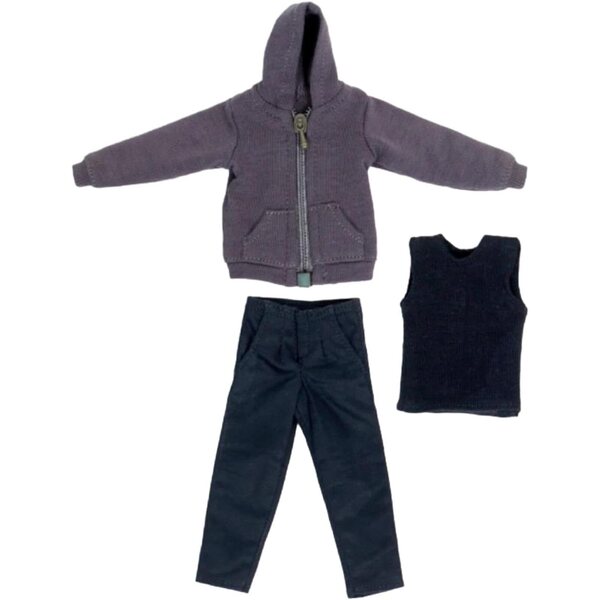 Abbigliamento Bambole Uomo 1/12 Felpa, Gilet e Pantaloni per Figure 6" RNXRZANK