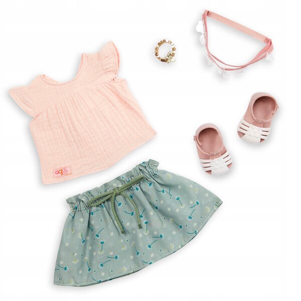 Our Generation Set Abbigliamento Estate 46cm con Accessori Farfalle per Bambini