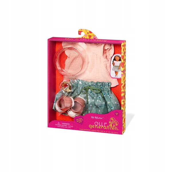 Our Generation Set Abbigliamento Estate 46cm con Accessori Farfalle per Bambini