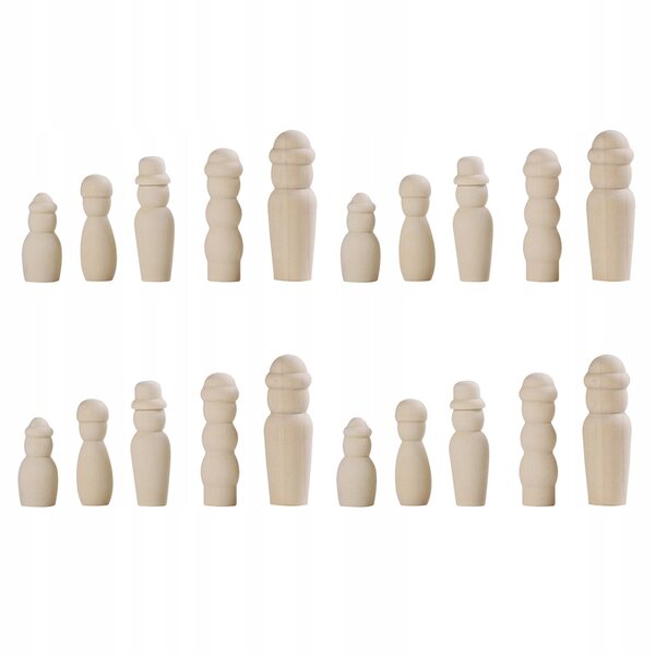 Set 20 Figure in Legno per Bambini da Dipingere - Gioco Creativo e Sicuro