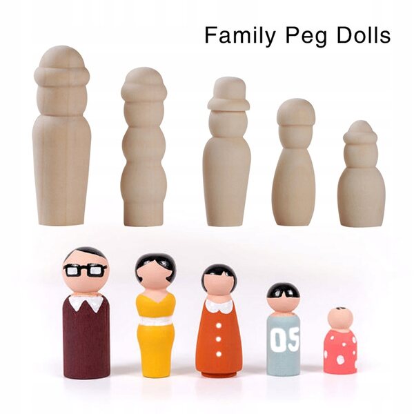 Set 20 Figure in Legno per Bambini da Dipingere - Gioco Creativo e Sicuro