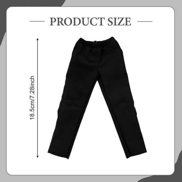Pantaloni TISHITA per Action Figure Uomo 1:6, Nero, Tessuto Morbido e Design Sportivo