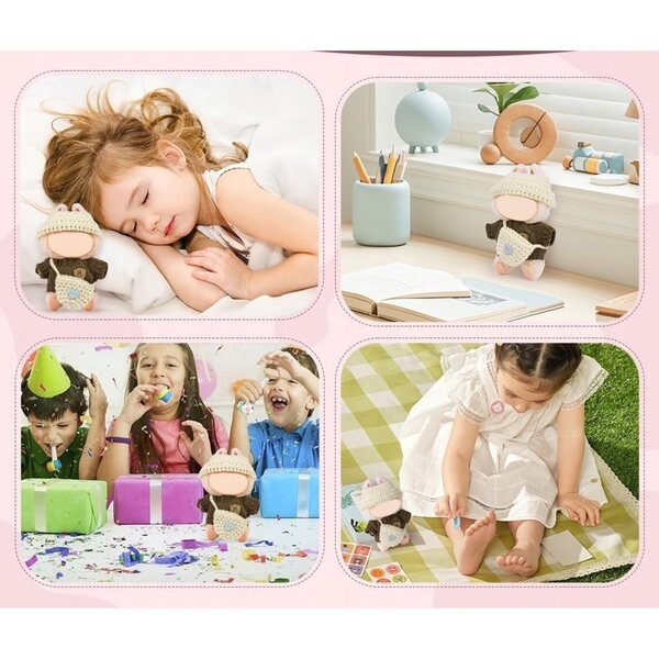 Kleidungsset für 17-cm-Puppen mit Accessoires, Pullover und Mütze