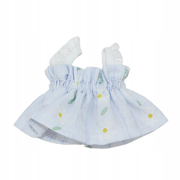 Lila Kleid für 17cm Puppen - Kleid mit Trägern, handgefertigt