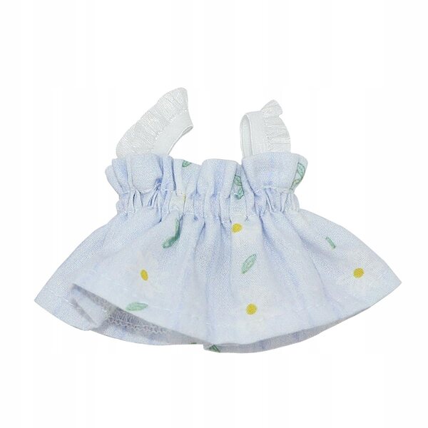 Lila Kleid für 17cm Puppen - Kleid mit Trägern, handgefertigt