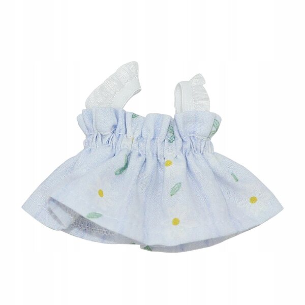 Lila Kleid für 17cm Puppen - Kleid mit Trägern, handgefertigt