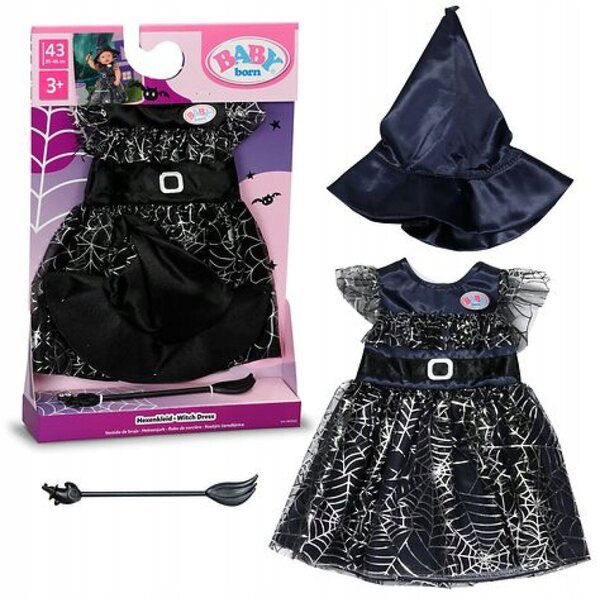 Costume da Strega per Bambole BABY born 43 cm - Outfit Magico Originale