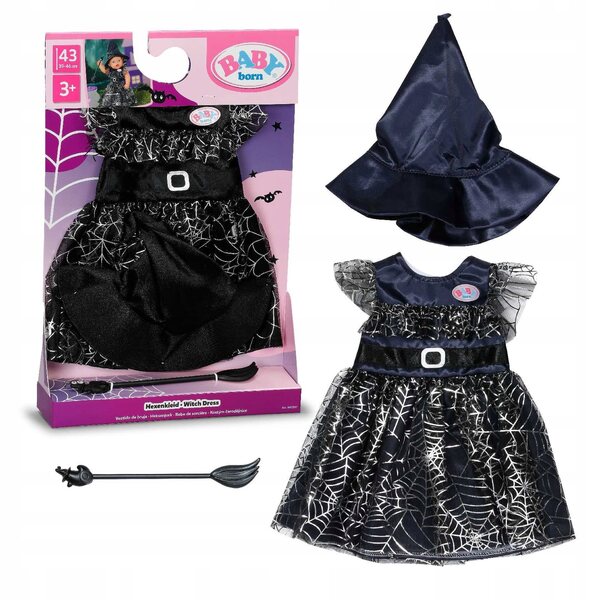 Costume da Strega per Bambole BABY born 43 cm - Outfit Magico Originale