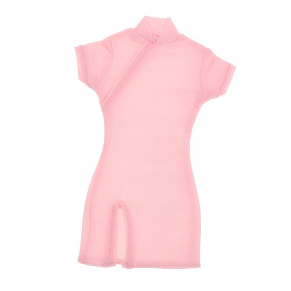Cheongsam-Kleid für Damen im Maßstab 1:6, rosa Cosplay-Kleid für 12-Zoll-Puppen