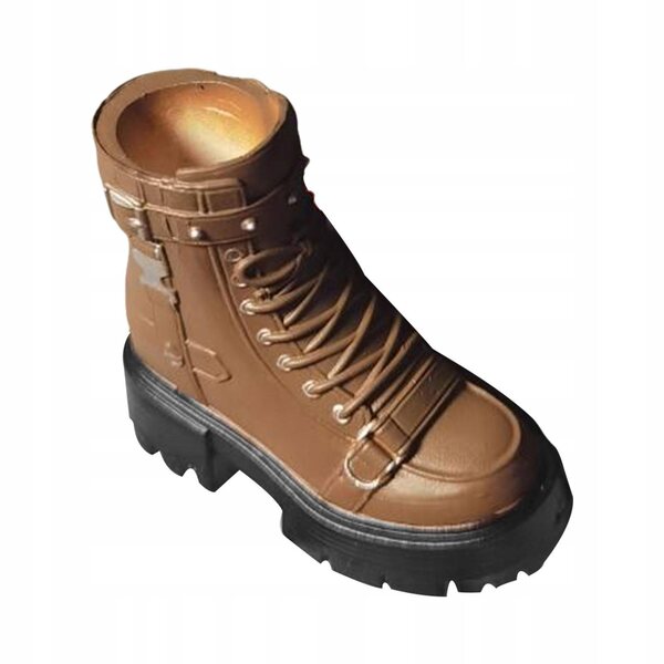 Khaki-Schuhe für 1:6-Puppen – weibliche Stiefeletten für Actionfiguren