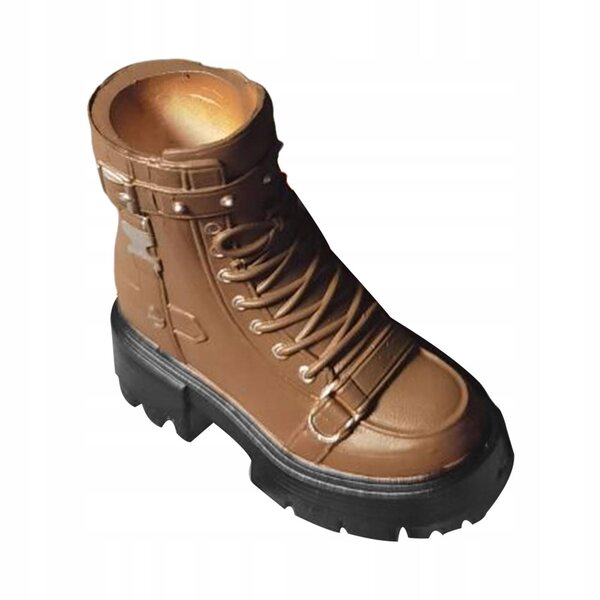 Khaki-Schuhe für 1:6-Puppen – weibliche Stiefeletten für Actionfiguren