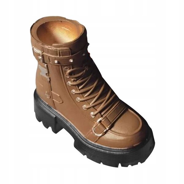 Khaki-Schuhe für 1:6-Puppen – weibliche Stiefeletten für Actionfiguren