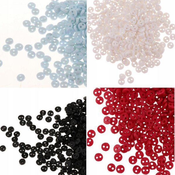 Set 300 Bottoni Mini Rotondi 4 mm per Cucito e Artigianato Fai da Te