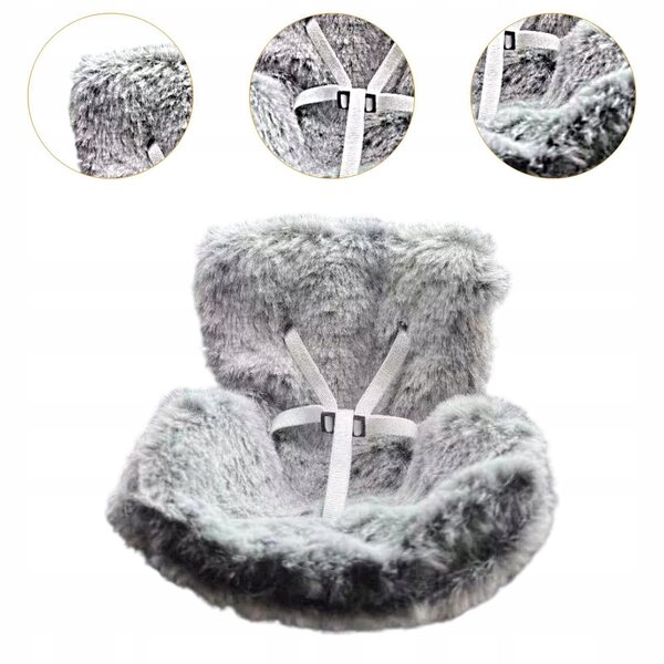 Sedile sicuro per bambole 17 cm grigio con clip e piano educativo