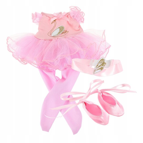 Set costume da balletto rosa per bambole con gonna e accessori completi