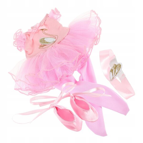 Set costume da balletto rosa per bambole con gonna e accessori completi
