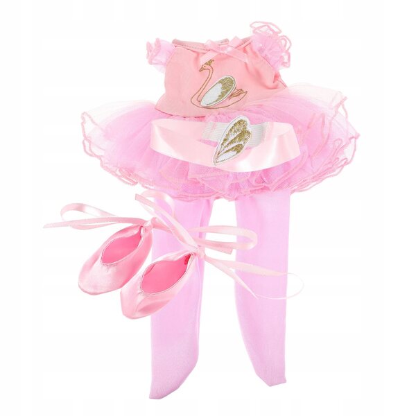 Set costume da balletto rosa per bambole con gonna e accessori completi