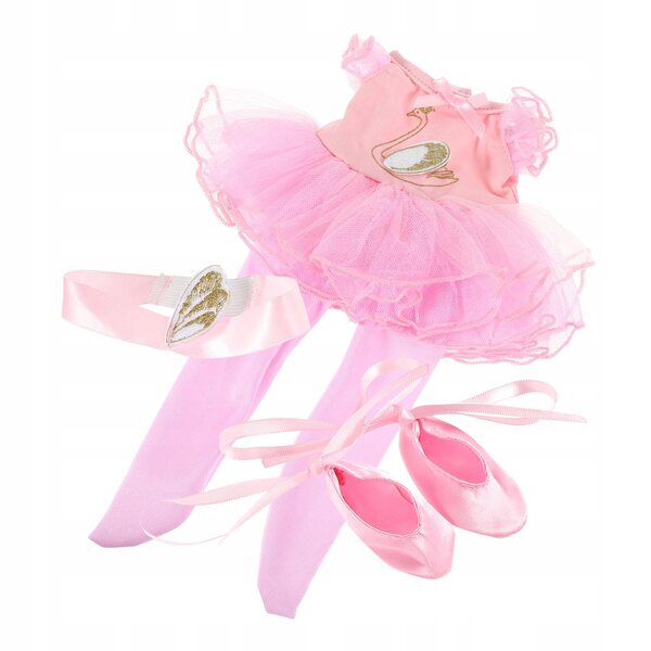 Set costume da balletto rosa per bambole con gonna e accessori completi