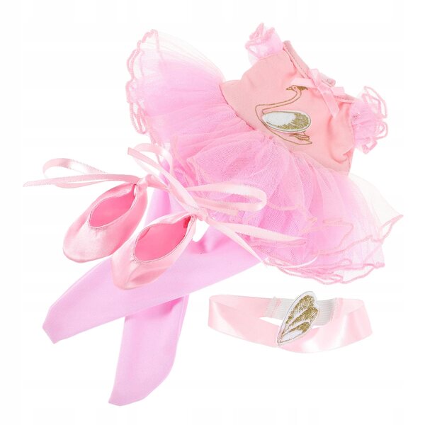 Set costume da balletto rosa per bambole con gonna e accessori completi