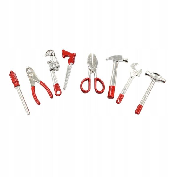 1/6 Metallwerkzeugset für Wartungs-Actionfiguren 12 Zoll, rot 8-teilig