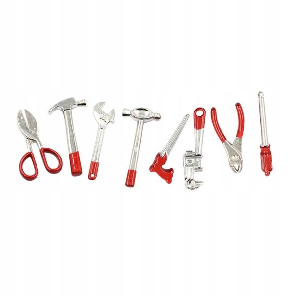 1/6 Metallwerkzeugset für Wartungs-Actionfiguren 12 Zoll, rot 8-teilig