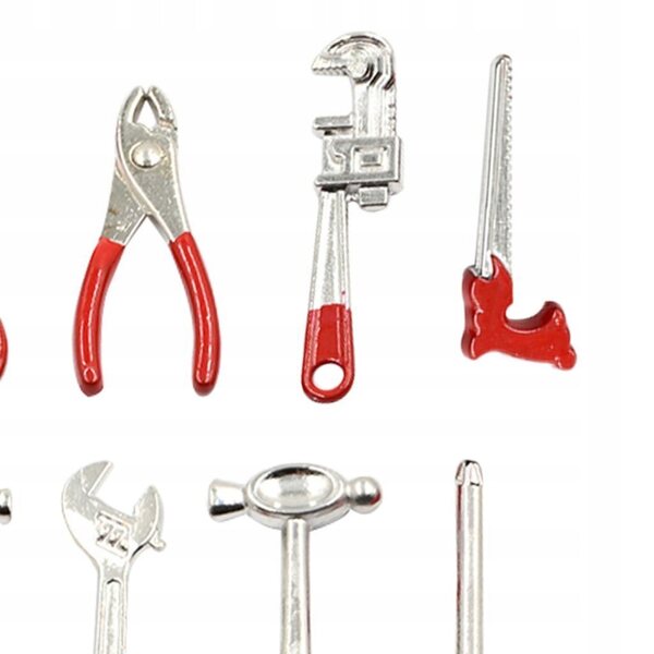 1/6 Metallwerkzeugset für Wartungs-Actionfiguren 12 Zoll, rot 8-teilig