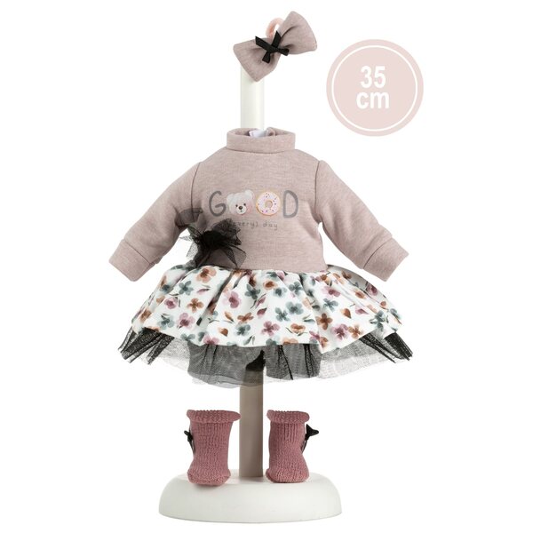 Llorens P535-49 Bekleidungsset für 35-cm-Puppen mit farbenfrohem Zubehör