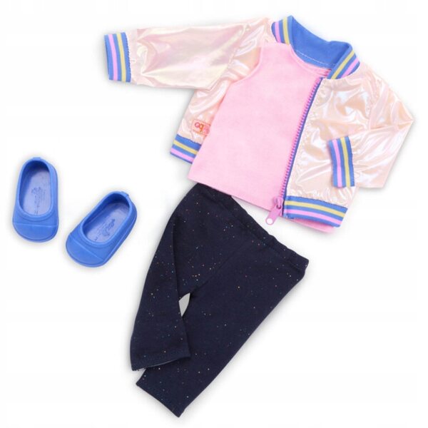 Our Generation Set Vestiti per Bambole 46 cm - Love to Shine con Bomber Luccicante