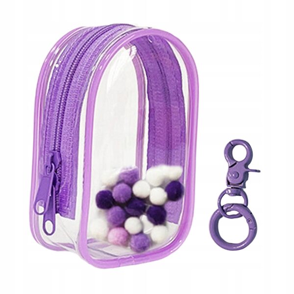 Fuchsiafarbene Torfminiatur aus PVC zur Aufbewahrung von Puppen und Figuren mit Brelok