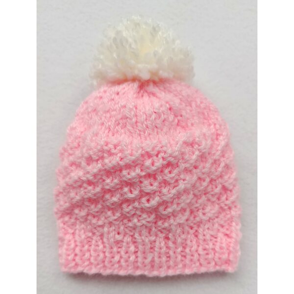 Cappellino in lana con pon pon per bambola 38 cm - accessorio artigianale