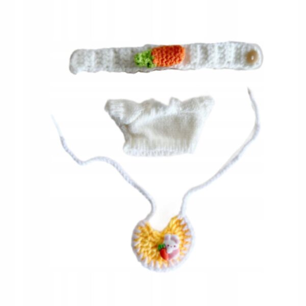 Ubranka per bambole mini 15 cm set abiti gialli morbidi e adorabili