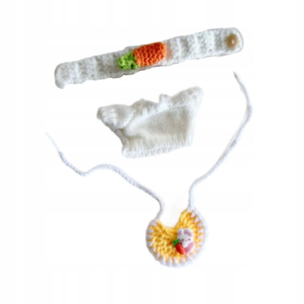 Ubranka per bambole mini 15 cm set abiti gialli morbidi e adorabili