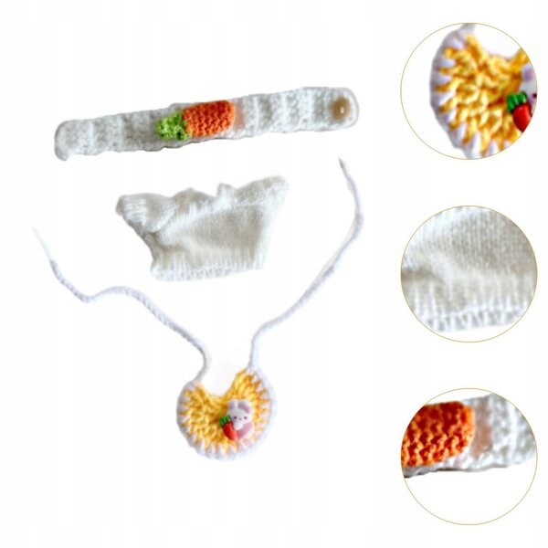 Ubranka per bambole mini 15 cm set abiti gialli morbidi e adorabili