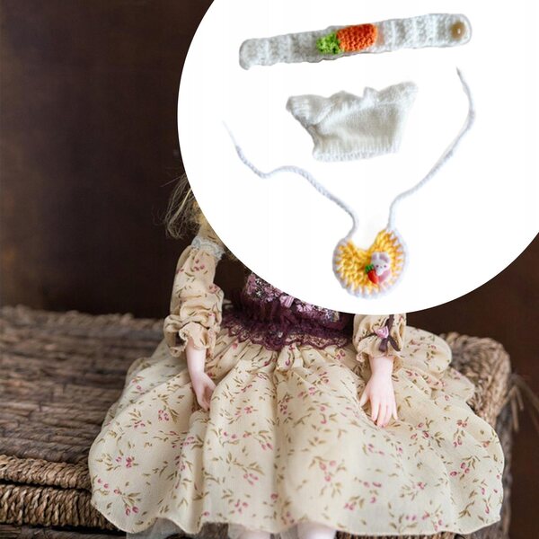 Ubranka per bambole mini 15 cm set abiti gialli morbidi e adorabili